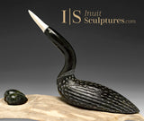 VINTAGE 9" Loon Protecting Her Nest by Isaac Panigayak *Claire de Loon*