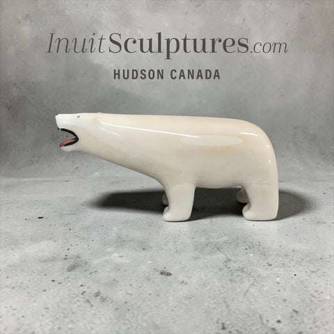 5"  Ivory Walking Bear by M. Tiulana *Open Wide*