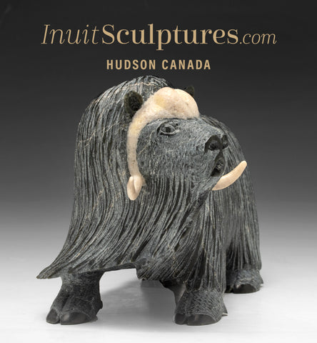 7" SIGNATURE  Muskox by Lucassie Ikkidluak *Dog Days of Summer* WITHIN REACH$$