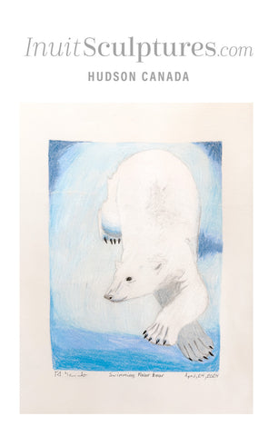 Polar Bear Original Drawing Mia Salamonie