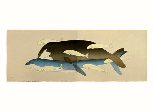 2004 ARCTIC WHALES by Qavavau Manumie