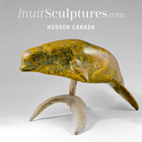 10"  Beluga Whale by Louie Uttaq *Heading Home*