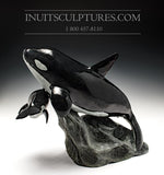14" Mother and Calf Orca (Killer) Whales by Master Derrald Taylor