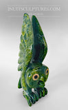 9" "Covid Collection" Apple Green Owl Spirit avec yeux Orange Pekoe par Toonoo Sharky