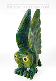 9" "Covid Collection" Apple Green Owl Spirit avec yeux Orange Pekoe par Toonoo Sharky